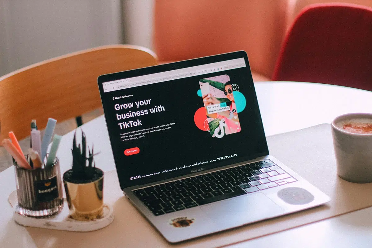 Tiktok For Business Laptop Screen